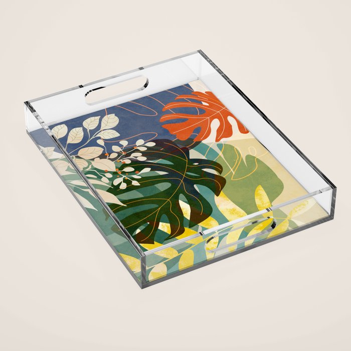 Leaves tropical Acrylic Tray Gallery Image 1