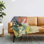 Leaves tropical Throw Blanket Gallery Image 1