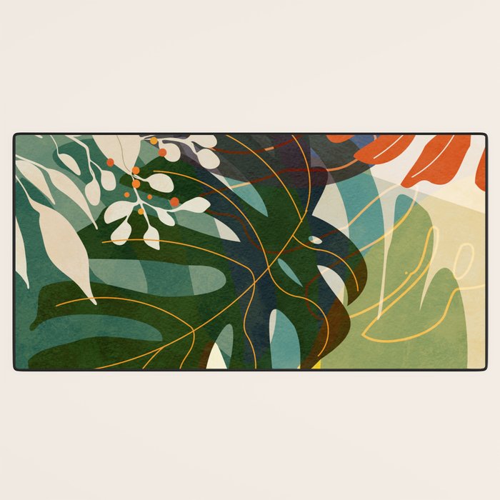 Leaves tropical Desk Mat Gallery Image 3