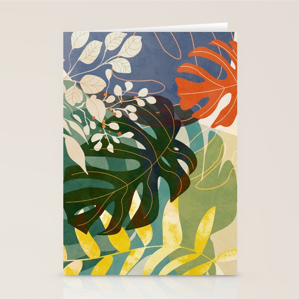 Leaves tropical Stationery Card Gallery Image 2