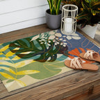 Leaves tropical Outdoor Rug Gallery Image 2