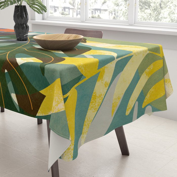 Leaves tropical Tablecloth Gallery Image 3