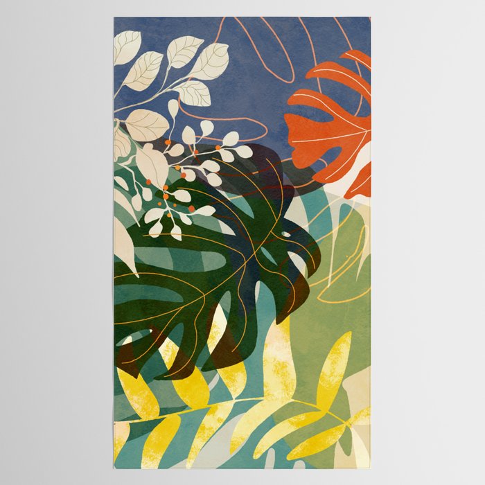 Leaves tropical Tablecloth Gallery Image 2