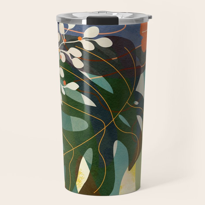 Leaves tropical Travel Mug Gallery Image 1