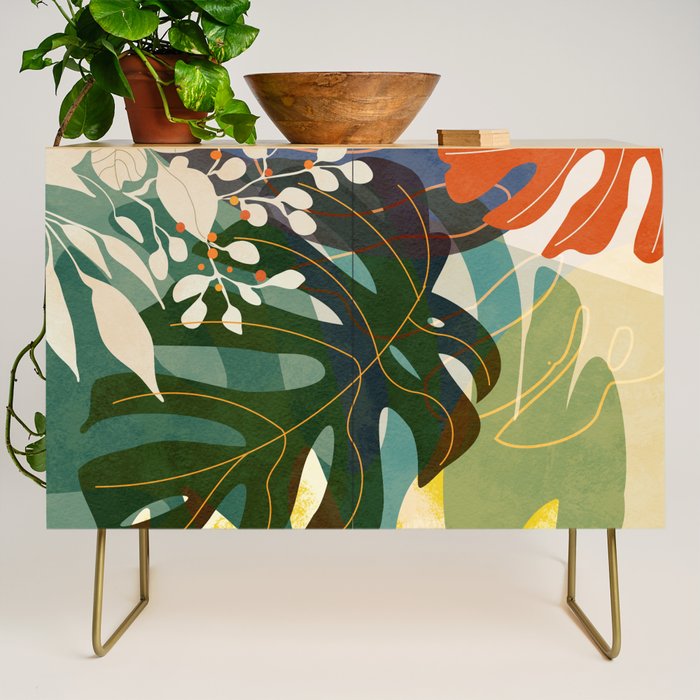 Leaves tropical Credenza Gallery Image 1