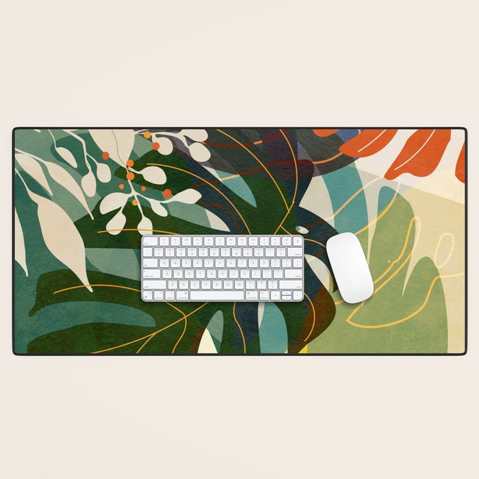 Leaves tropical Desk Mat Gallery Image 1
