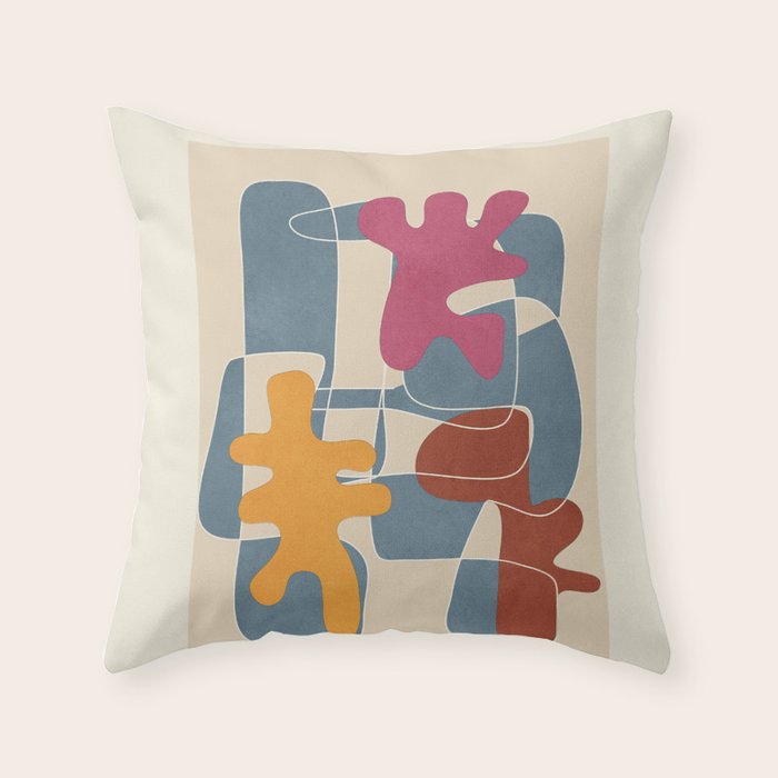 Organic Rhythms 6 Throw Pillow Gallery Image 1