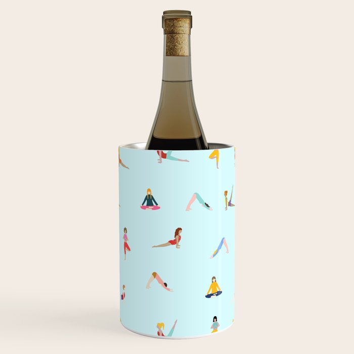 Yoga poses pattern Wine Chiller Gallery Image 2