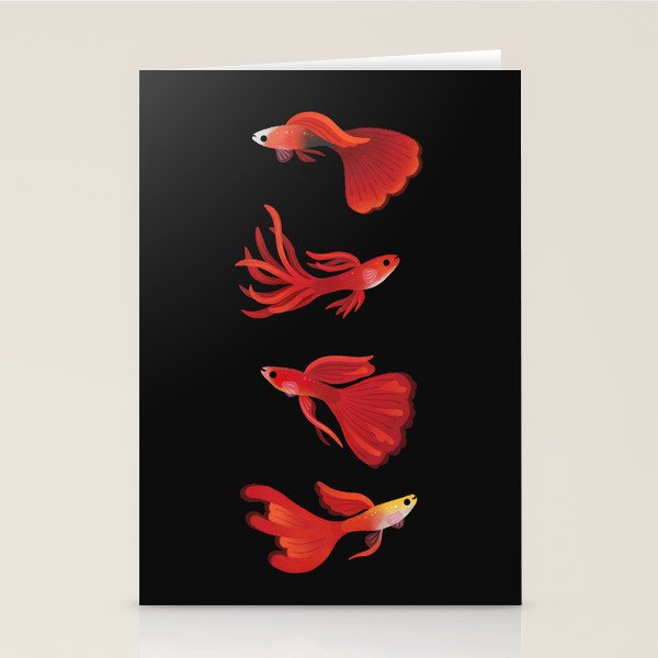 Red guppy Stationery Card Gallery Image 1