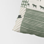 Camping hunter green plaid quilt cheater quilt baby nursery cute pattern bear moose cabin life Pillow Sham Gallery Image 4