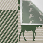 Camping hunter green plaid quilt cheater quilt baby nursery cute pattern bear moose cabin life Wall Tapestry Gallery Image 3