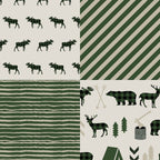 Camping hunter green plaid quilt cheater quilt baby nursery cute pattern bear moose cabin life Coffee Mug Gallery Image 2