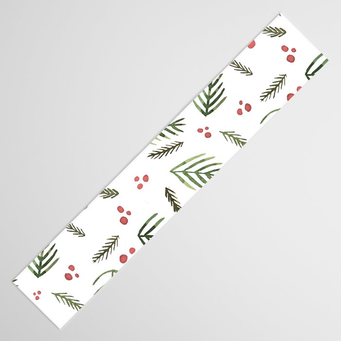 Christmas tree branches and berries - vintage Table Runner Gallery Image 3