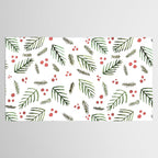 Christmas tree branches and berries - vintage Tablecloth Gallery Image 2