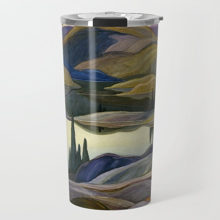Canadian Landscape Franklin Carmichael Art Nouveau Post-Impressionism Mirror Lake Travel Mug Gallery Image 1