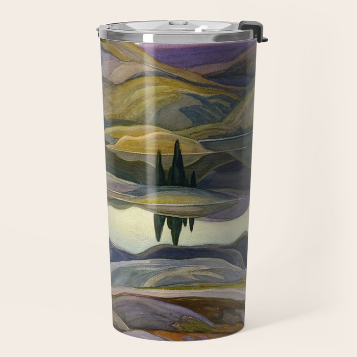 Canadian Landscape Franklin Carmichael Art Nouveau Post-Impressionism Mirror Lake Travel Mug Gallery Image 2