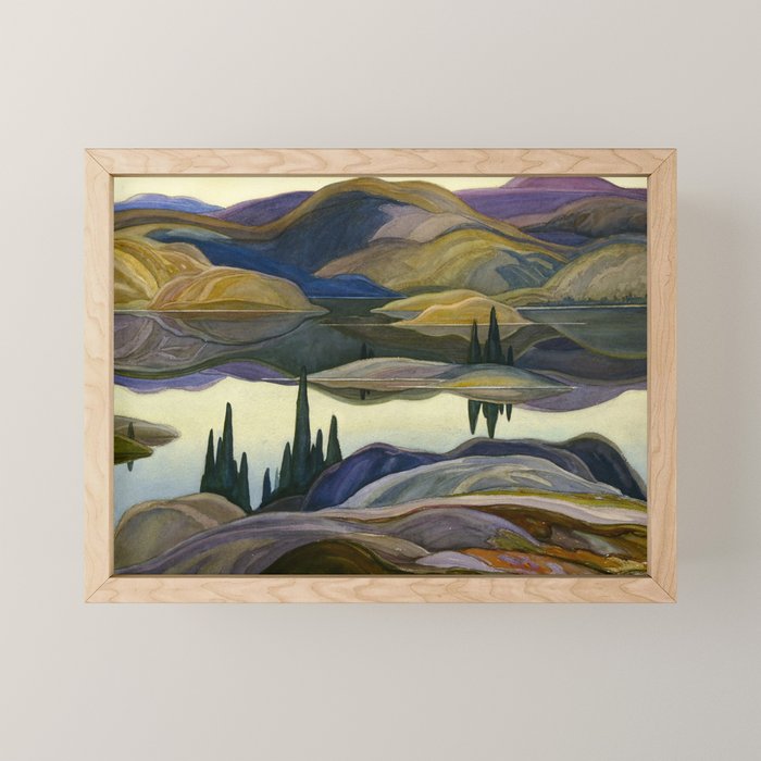 Canadian Landscape Franklin Carmichael Art Nouveau Post-Impressionism Mirror Lake Mini Art Print Gallery Image 1