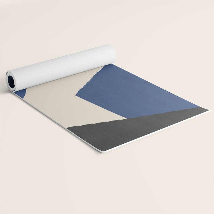 Graphic Edge Shapes - Bleu Navy Yoga Mat Gallery Image 2
