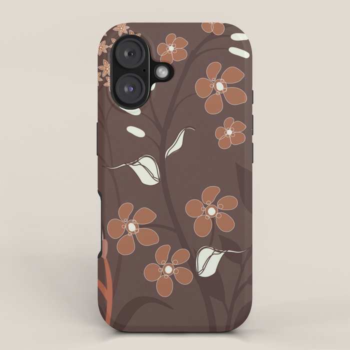 Floral Mocha 2 iPhone Case Gallery Image 1
