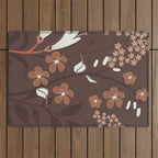 Floral Mocha 2 Outdoor Rug Gallery Image 1