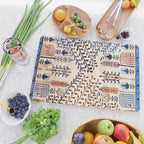 Floral Garden Persian Rug Print Cutting Board Gallery Image 2