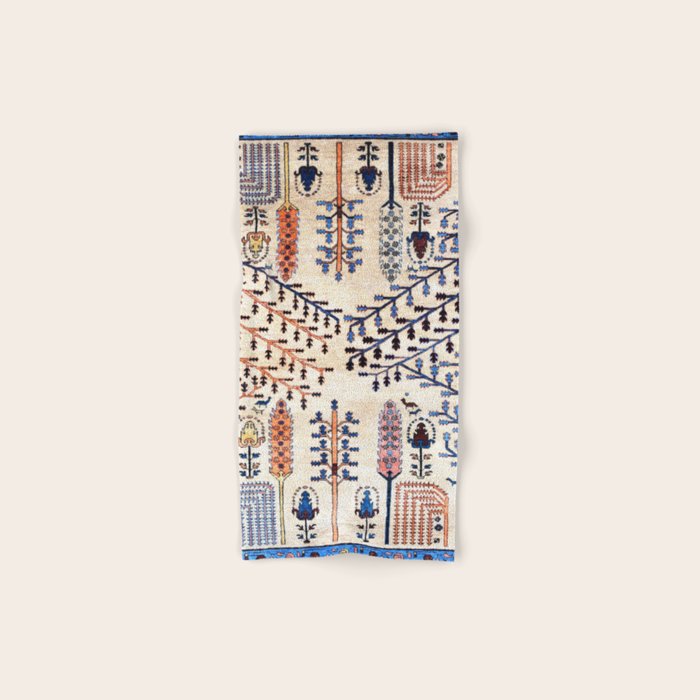 Floral Garden Persian Rug Print Bath Towel Gallery Image 1