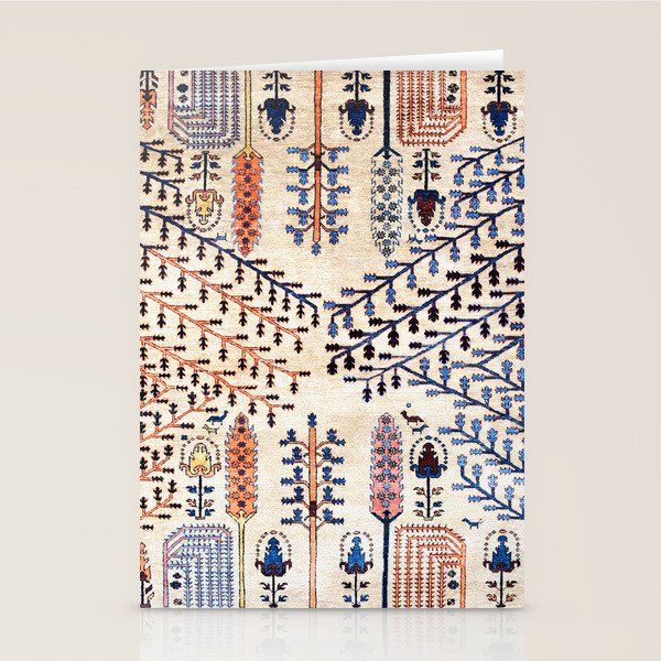 Floral Garden Persian Rug Print Stationery Card Gallery Image 1