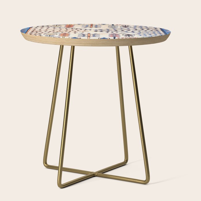 Floral Garden Persian Rug Print Side Table Gallery Image 1