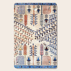 Floral Garden Persian Rug Print Cutting Board Gallery Image 1