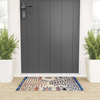 Floral Garden Persian Rug Print Welcome Mat Gallery Image 3