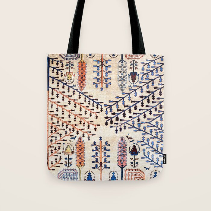 Floral Garden Persian Rug Print Tote Bag Gallery Image 1