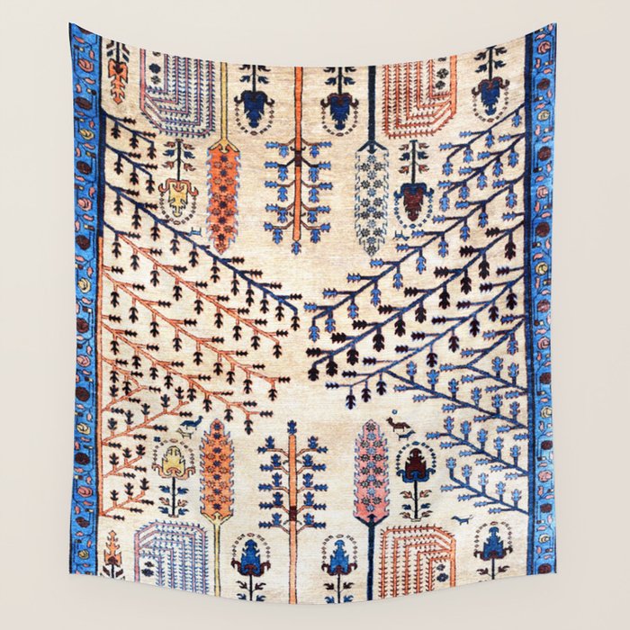 Floral Garden Persian Rug Print Wall Tapestry Gallery Image 1