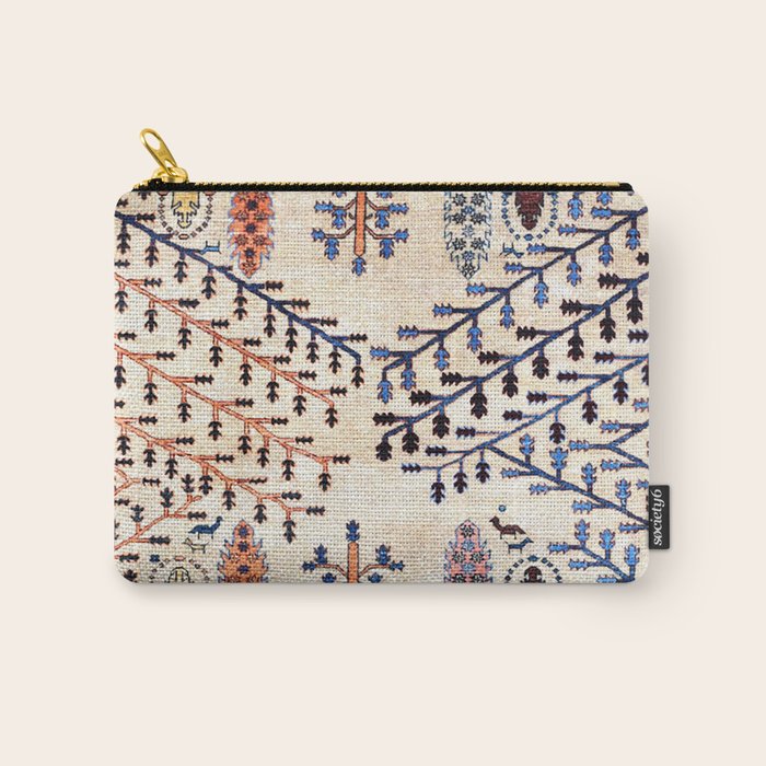 Floral Garden Persian Rug Print Carry All Pouch Gallery Image 1