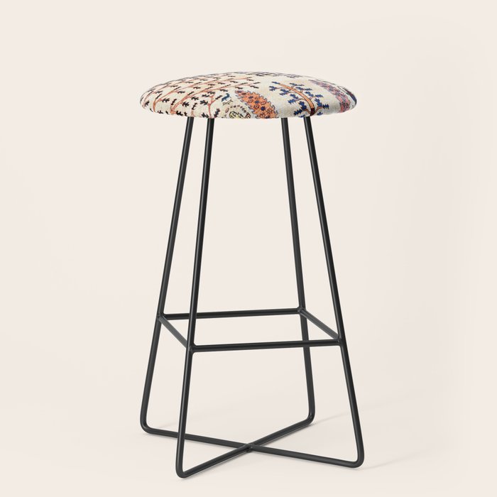 Floral Garden Persian Rug Print Stool Gallery Image 1