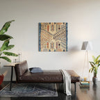 Floral Garden Persian Rug Print Wood Wall Art Gallery Image 2
