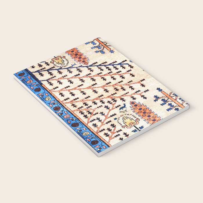 Floral Garden Persian Rug Print Notebook Gallery Image 3