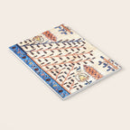 Floral Garden Persian Rug Print Notebook Gallery Image 3