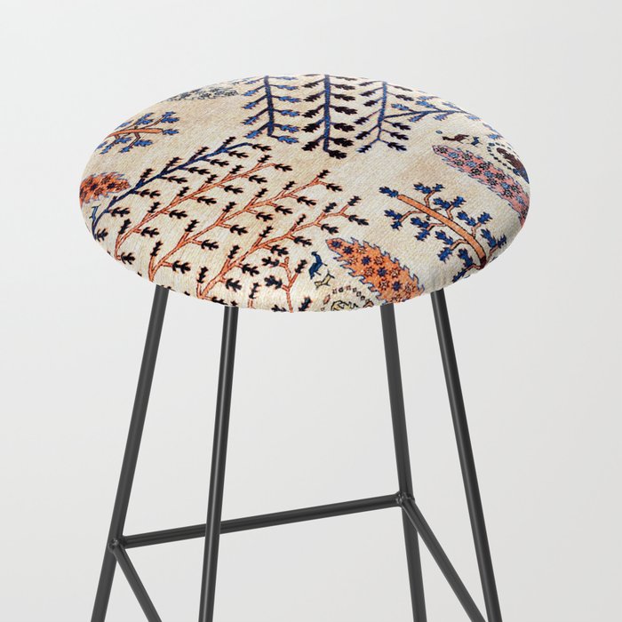 Floral Garden Persian Rug Print Stool Gallery Image 2