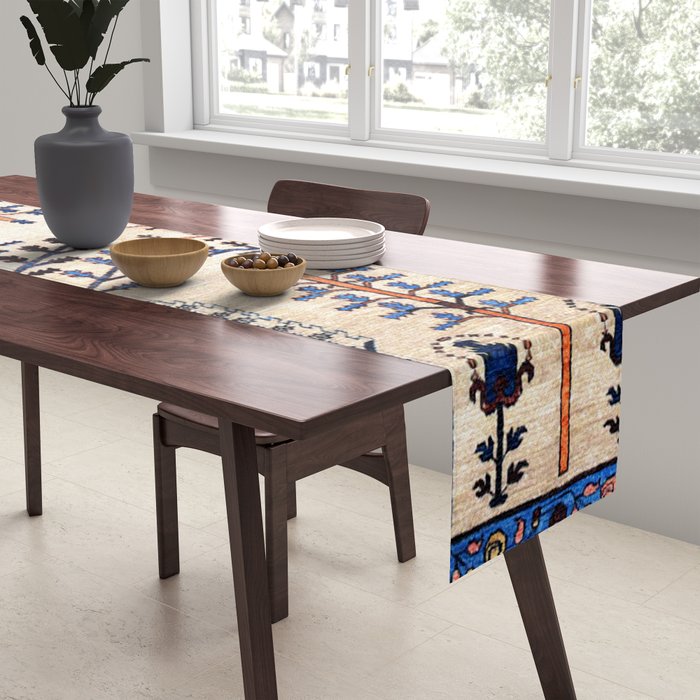 Floral Garden Persian Rug Print Table Runner Gallery Image 2