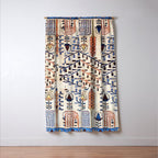 Floral Garden Persian Rug Print Window Curtain Gallery Image 3