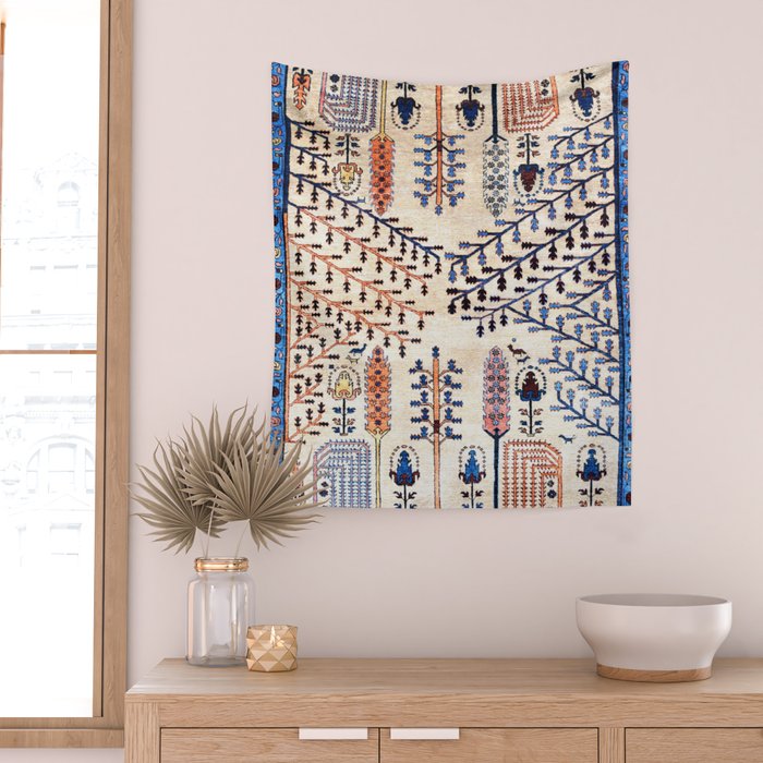 Floral Garden Persian Rug Print Wall Tapestry Gallery Image 2