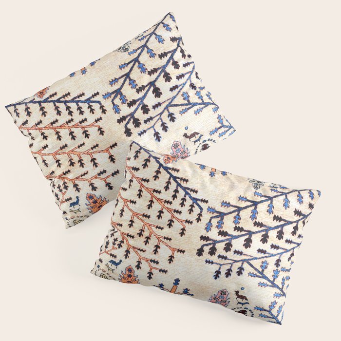 Floral Garden Persian Rug Print Pillow Sham Gallery Image 1
