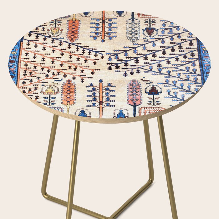 Floral Garden Persian Rug Print Side Table Gallery Image 2