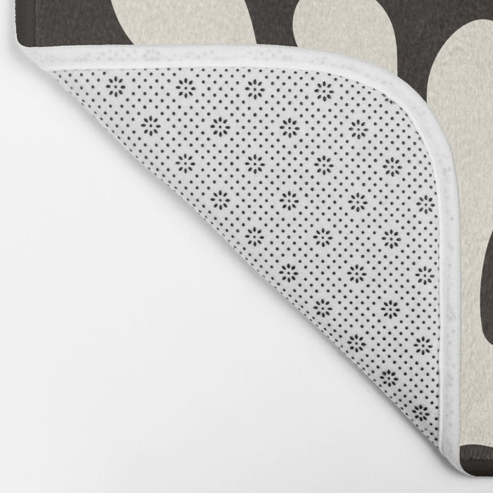 Matisse Inspired Yin Yang Leaf Cutouts in Black & Off White Bath Mat Gallery Image 2