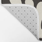 Matisse Inspired Yin Yang Leaf Cutouts in Black & Off White Bath Mat Gallery Image 2