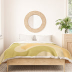 Retro Liquid Swirl Abstract Pattern Square Avocado Lemon Duvet Cover Gallery Image 3