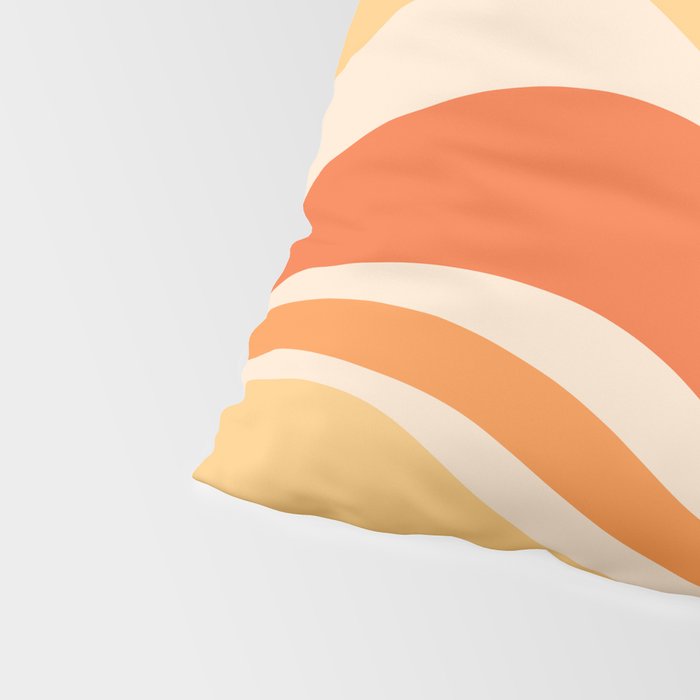 Retro Modern Liquid Swirl Abstract Pattern Square in Tangerine Orange Tones Pillow Sham Gallery Image 4