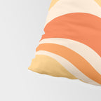 Retro Modern Liquid Swirl Abstract Pattern Square in Tangerine Orange Tones Pillow Sham Gallery Image 4