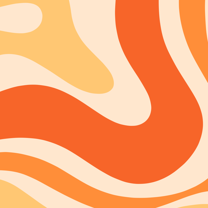 Retro Modern Liquid Swirl Abstract Pattern Square in Tangerine Orange Tones Coffee Mug Gallery Image 2