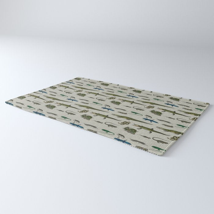 Reptiles vintage pattern Rug Gallery Image 3